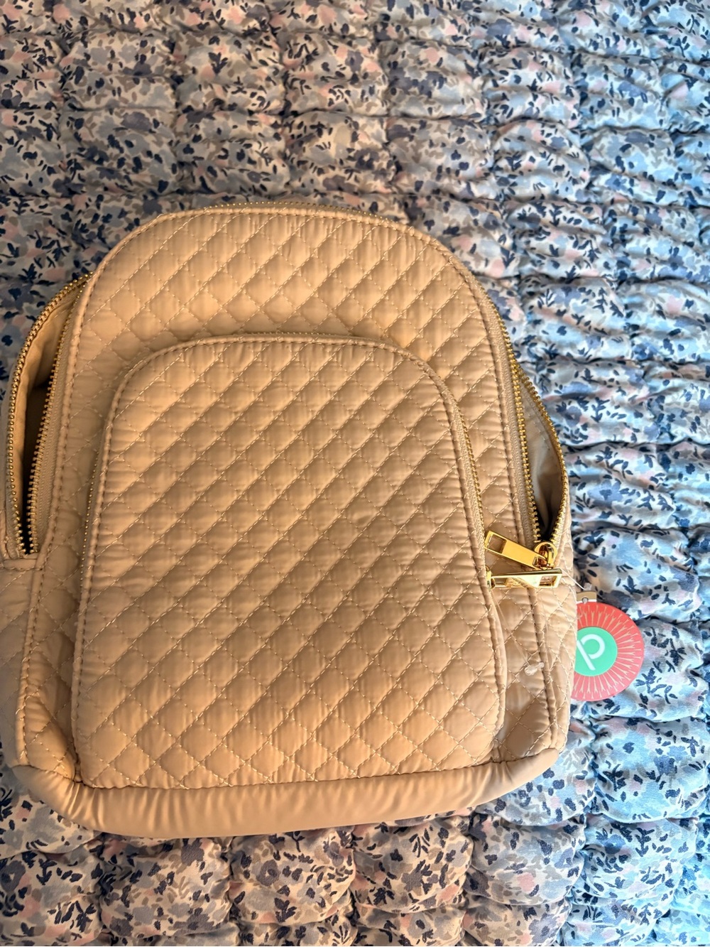 Cynthia Rowley Quilted Cream Backpack Bag - Elegant Everyday Style